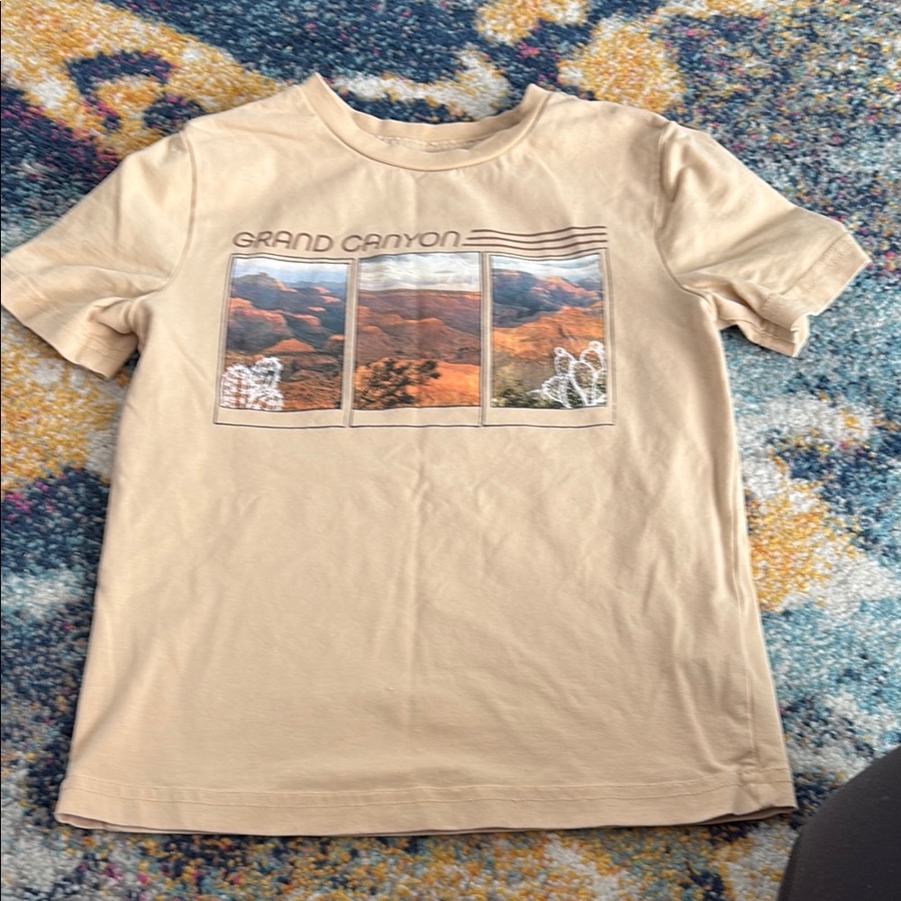 Tommy Bahama Tan Short Sleeve Tee with Scenic Graphic